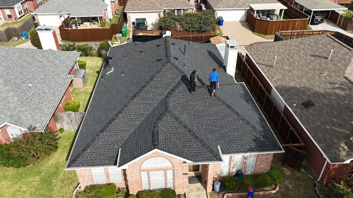 Slate & Tile Roof Repair work in progress on a Sunnyside property